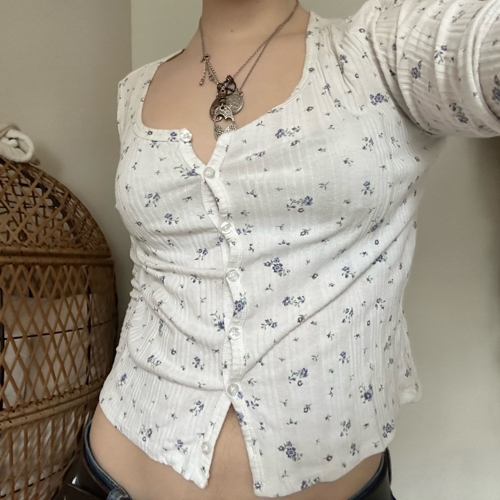 target floral button-up top